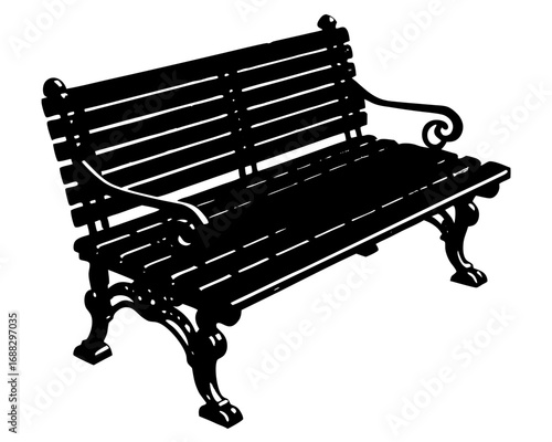 design bench silhouette black