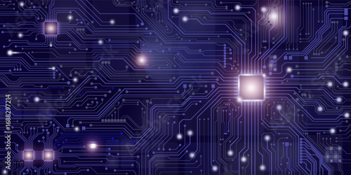 Circuit board. Technology background. Central Computer Processors CPU concept. Motherboard digital chip. vector eps10
