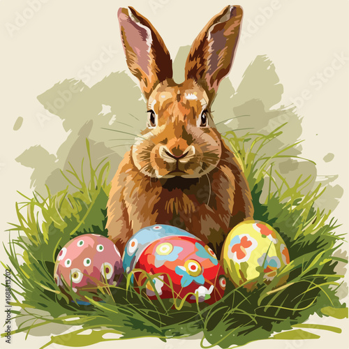 easter, egg, basket, holiday, spring, eggs, decoration, celebration, food, flower, vector, card, grass, season, illustration, gift, colorful, happy, design, color, green, yellow, nature, flowers, symb