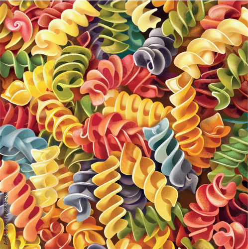 food, pasta, bowl, macaroni, isolated, italian, healthy, meal, yellow, diet, orange, snack, raw, dinner, dish, cuisine, white, nutrition, lunch, dry, salad, vegetable, vegetarian, fusilli, closeup