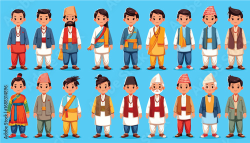 collection of Nepali cartoon characters