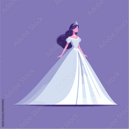 vector illustration of beautiful princess