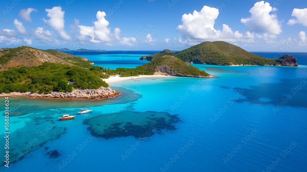 Fototapeta premium Trunk Bay on St John island, US Virgin Islands