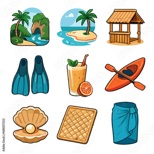 Cove shelter shell vector escape wrap beach icons icon hidden woven mat