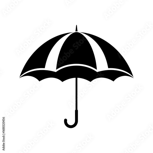 Simple black and white umbrella image