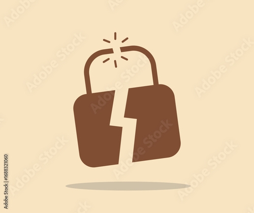 broken key icon concept design