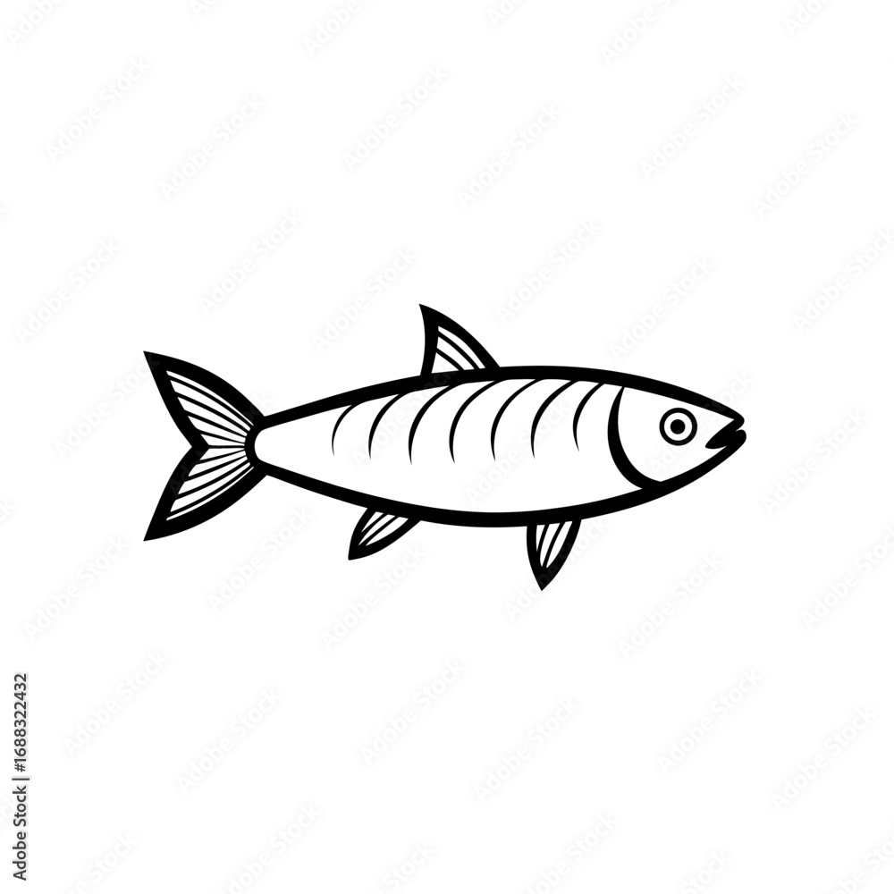 Obraz premium herring fish isolated silver scales