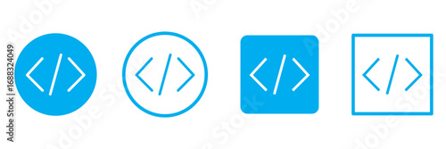 Code icon. Code html signs. Program coding icons. Coding sign. Stock vector. EPS 10