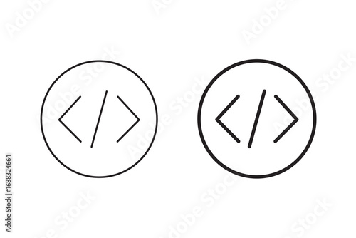 Coding icon vector isolated on white background, logo concept of Coding sign on transparent background, filled black symbol