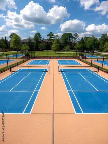 Picturesque Pickleball Courts Awaiting Players