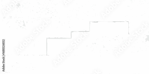 Abstract minimalist graphic representation of ascending steps against a textured white background