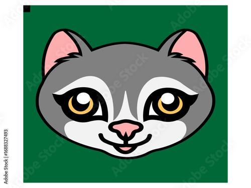 cat illustration vector. Sitting cat line vector icon.cat head vector icon design.