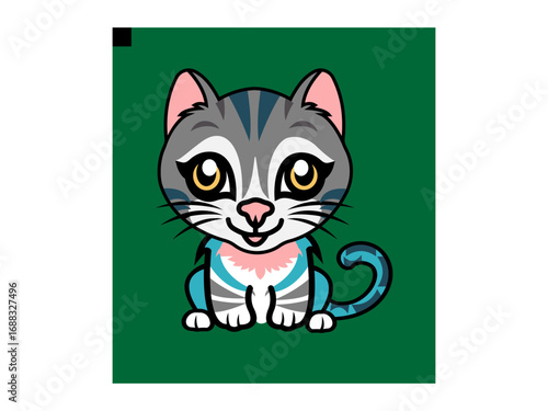 cat illustration vector. Sitting cat line vector icon.cat head vector icon design.