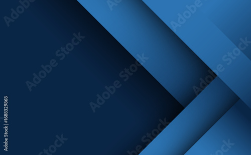 Abstract blue geometric overlapping layers modern background
