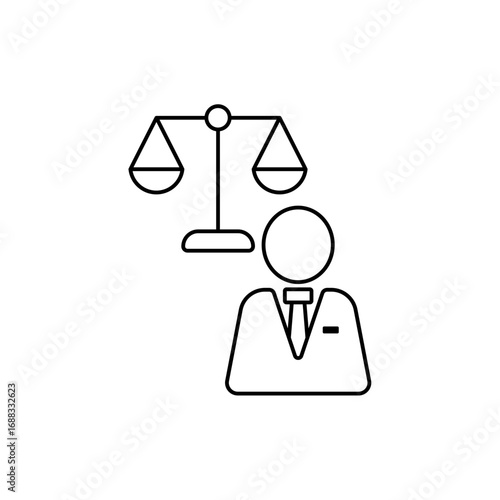 ethics icon outline editable stroke line drawing eps