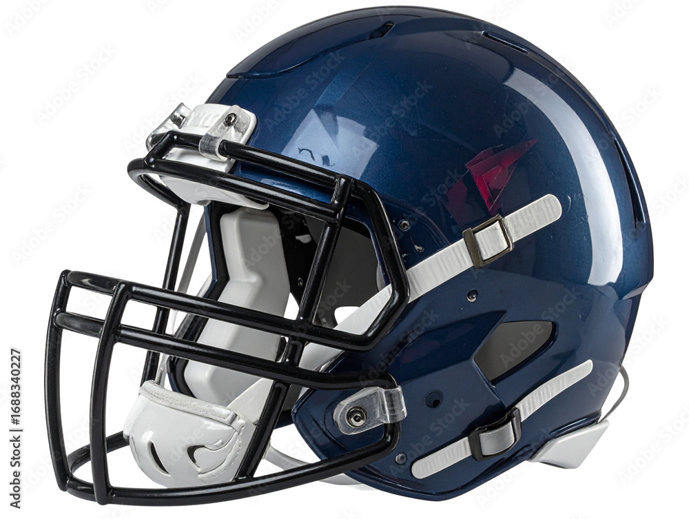 Fototapeta premium Side View of American Football Helmet, Isolated PNG 