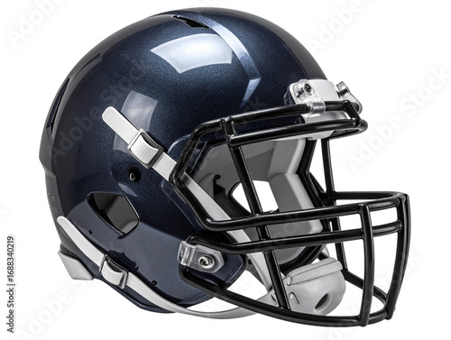 Side View of American Football Helmet, Isolated PNG