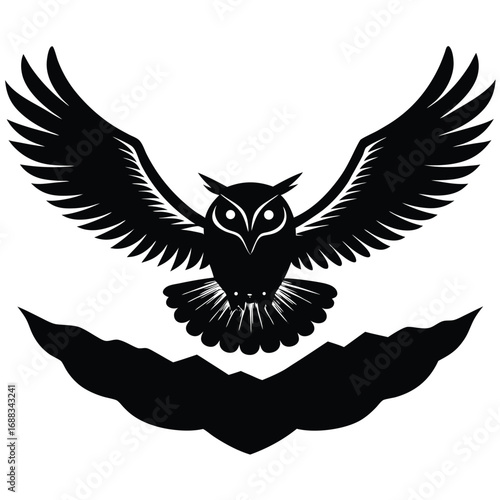 Adobe IllustStunning close-up of a snowy owl gliding low over an icy tundra, eyes locked on viewer, pale winter sun. raptor Artwork Etching illustration of an angry Great Horned Owl
