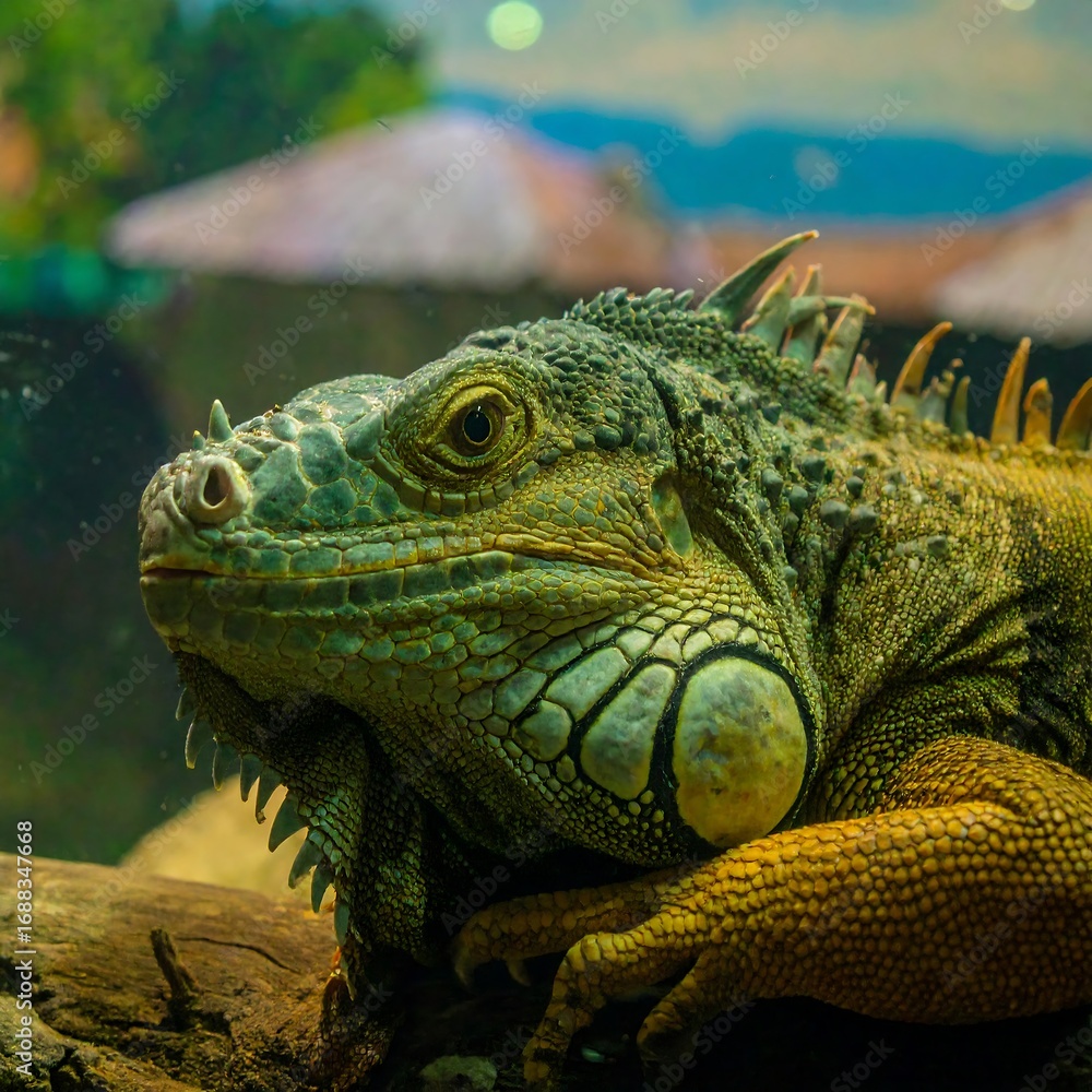 Fototapeta premium Close-up iguana portrait