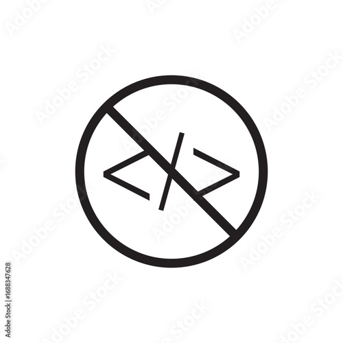 No code icon. illustration vector