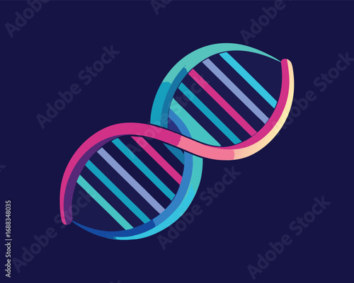 dna strand on white background