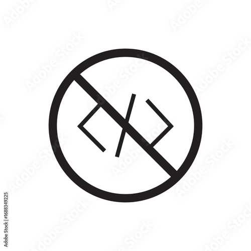 ban web code icon. Element of prohibition sign for mobile concept and web apps icon. Thin line icon for website design and development, app development. Premium icon 