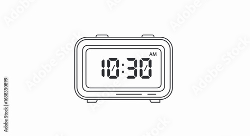 Digital Alarm Clock Displaying 10 -30 with Modern Design.