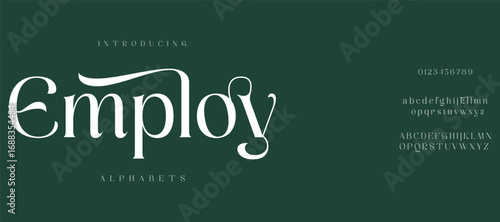 Employ modern, unique and luxury alphabet font vector set