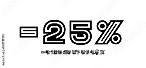 Numbers set, numerals 0, 1, 2, 3, 4, 5, 6, 7, 8, 9