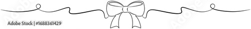 Hand drawn girly coquette bow ribbon for design template birthday, wedding, Christmas card, invitation, sale banner.