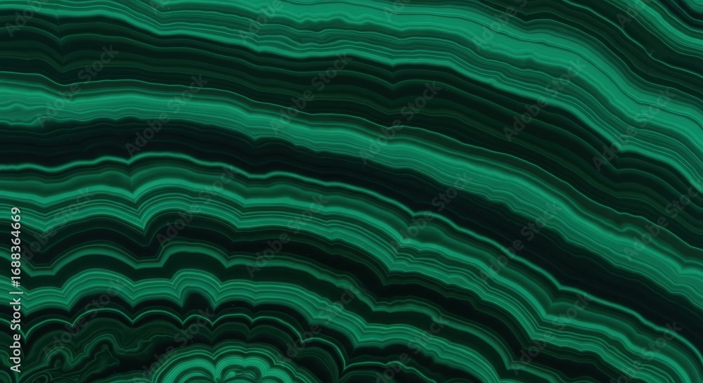 Fototapeta premium Mesmerizing Malachite Deep Green Agate Texture