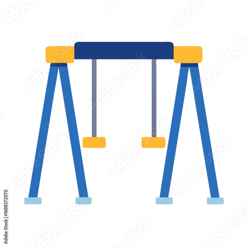 Bright Kids Playground Swing Set Icon | Happy Childhood Fun and Recreation