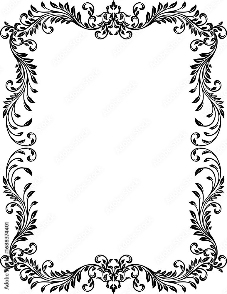 Filigree Heraldic Crest Motif Floral Pattern Frame Filigree Heraldic Crest Motif Floral Pattern Frame
