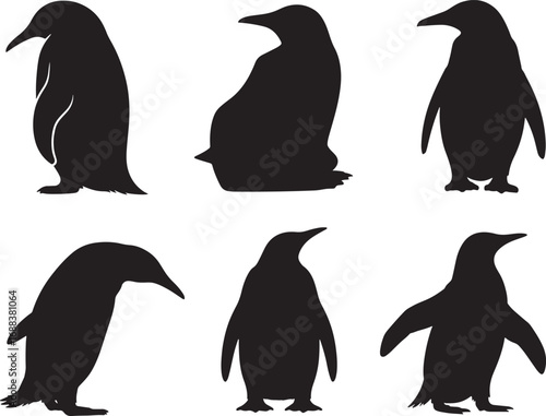 Penguin Silhouettes in Black and White Minimalist Style (2)-gigapixel-scale-4_00x_traced