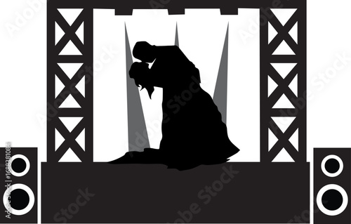 Couple Dancing Black Silhouette picture.eps