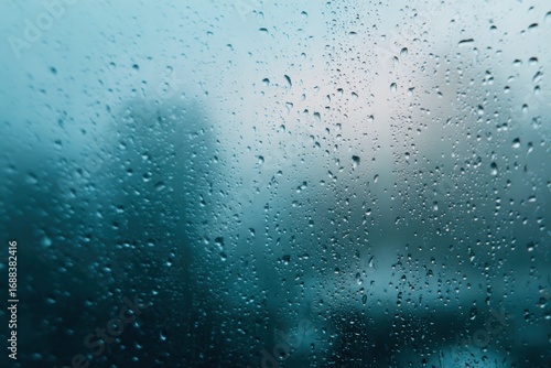 Raindrops on a misty window