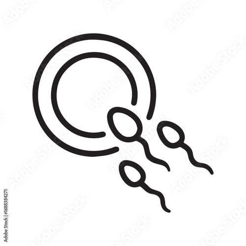 Sperm and Egg Fertilization Illustration