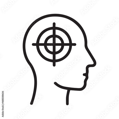 Focused Mind Icon Vector Design