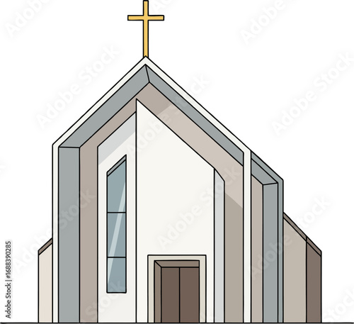 Modern Christian Church with Minimalist Architecture