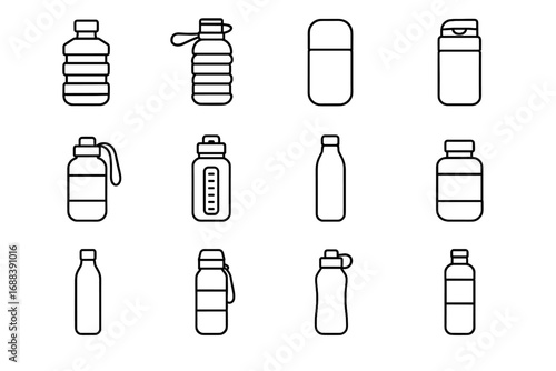 Flask thermos cup icon compact vector travel bottle icons multipurpose lightweight