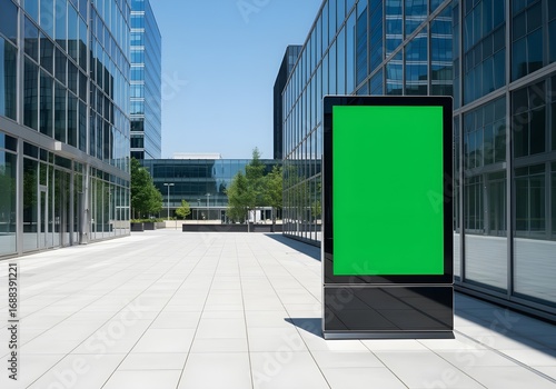 outdoor digital signage mockup city business district