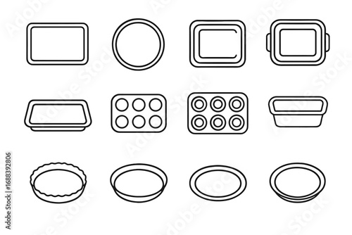 Loaf icon baking roasting vector tart tray cupcake icons pan pizza