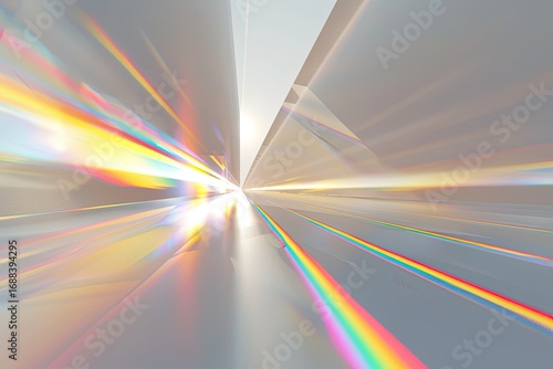 Ultra Hd Picture of Prism Dispersing Light Into Rainbow Spectrum