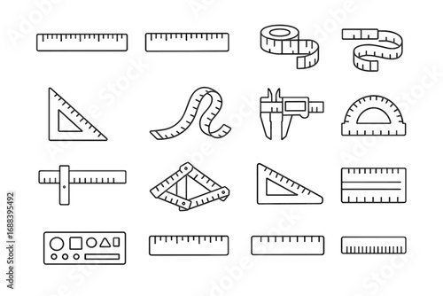 Tape protractor ruler sewing wooden icon folding transparent crafting icons caliper vector