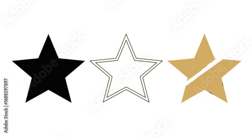 Award winning stars graphic design elements, representing achievement and recognition.