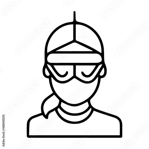 A woman wearing a visor and goggles. The visor is on her head and the goggles are on her face