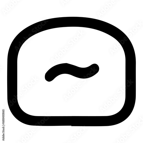 A black and white drawing of a bread loaf with a frowning face on it. The bread loaf is the main focus of the image, and the frowning face adds a sense of sadness or disappointment to the scene
