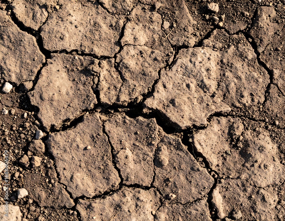 Fototapeta premium Dry, cracked earth