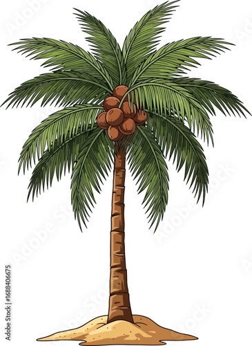 palm tree isolated on white background
