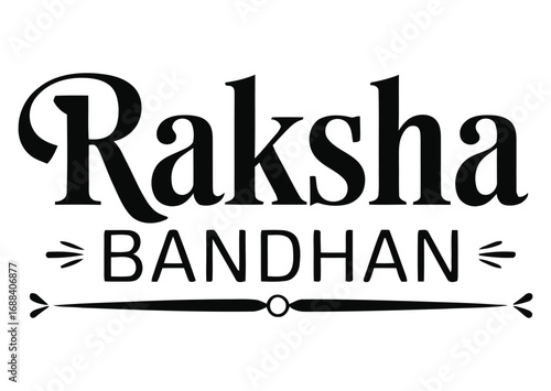 Raksha bandhan decorative text graphic celebrating brother sister bond